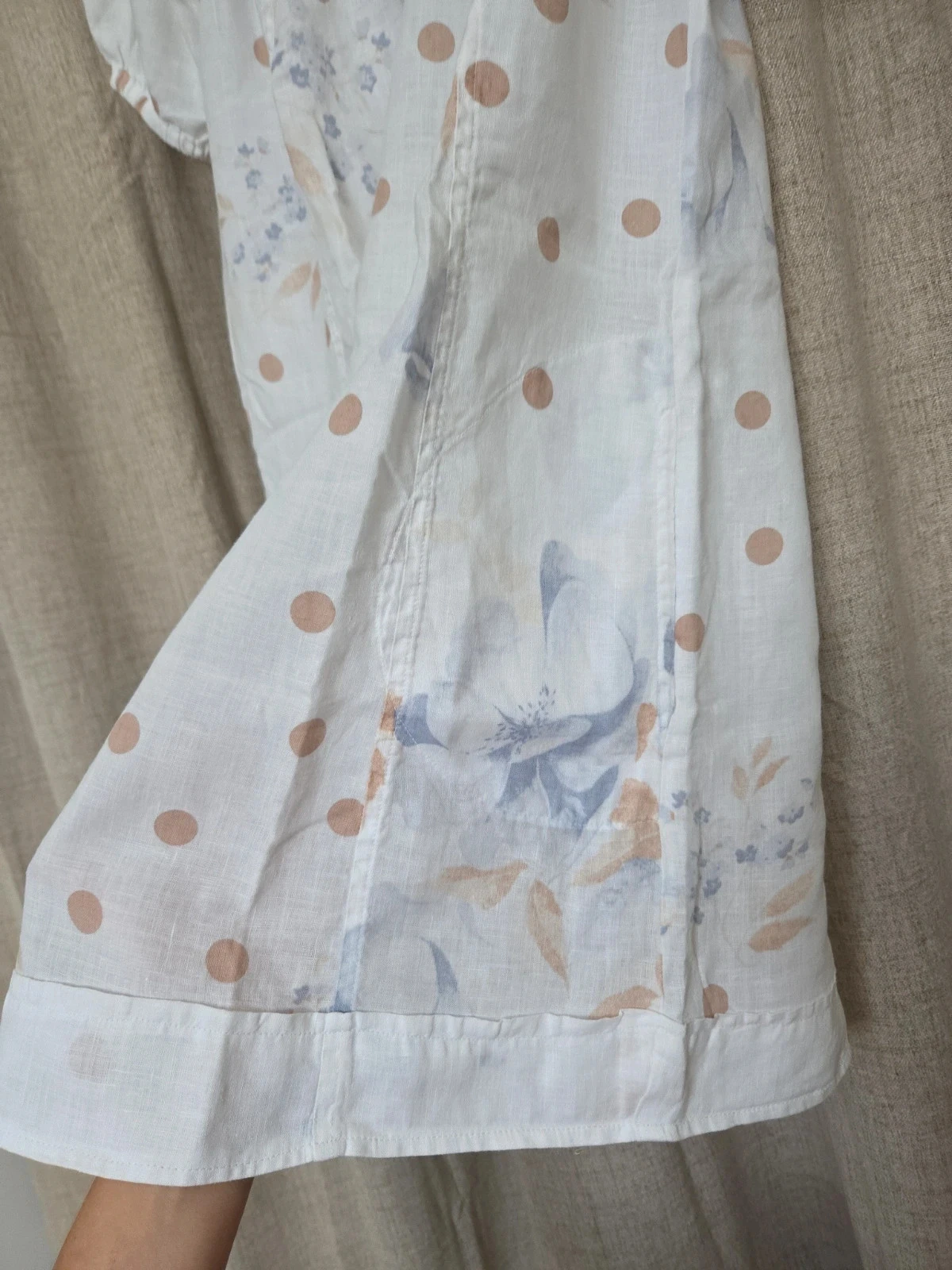 Tunika de lino blanco ideal para la playa Talla S – photo 2